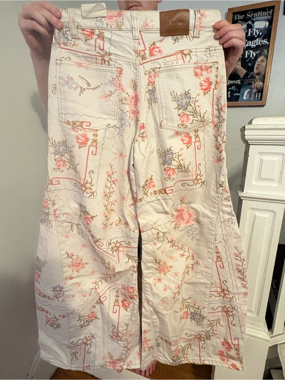 NWT Free People We The Free Eden Printed Wide-Leg Jeans Size 28 - Picture 7 of 7